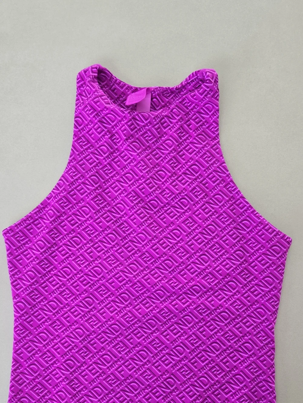 New! Bright Magenta-pink Fendi x SKIMS High Neck Bodysuit Size S